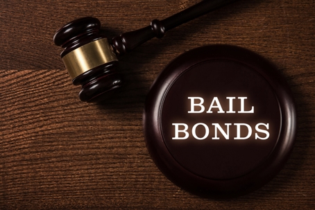Bail Bonds written next to gavel